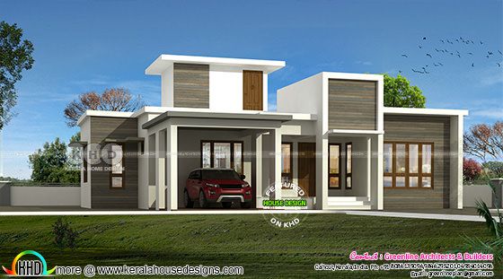 Box model modern style home plan