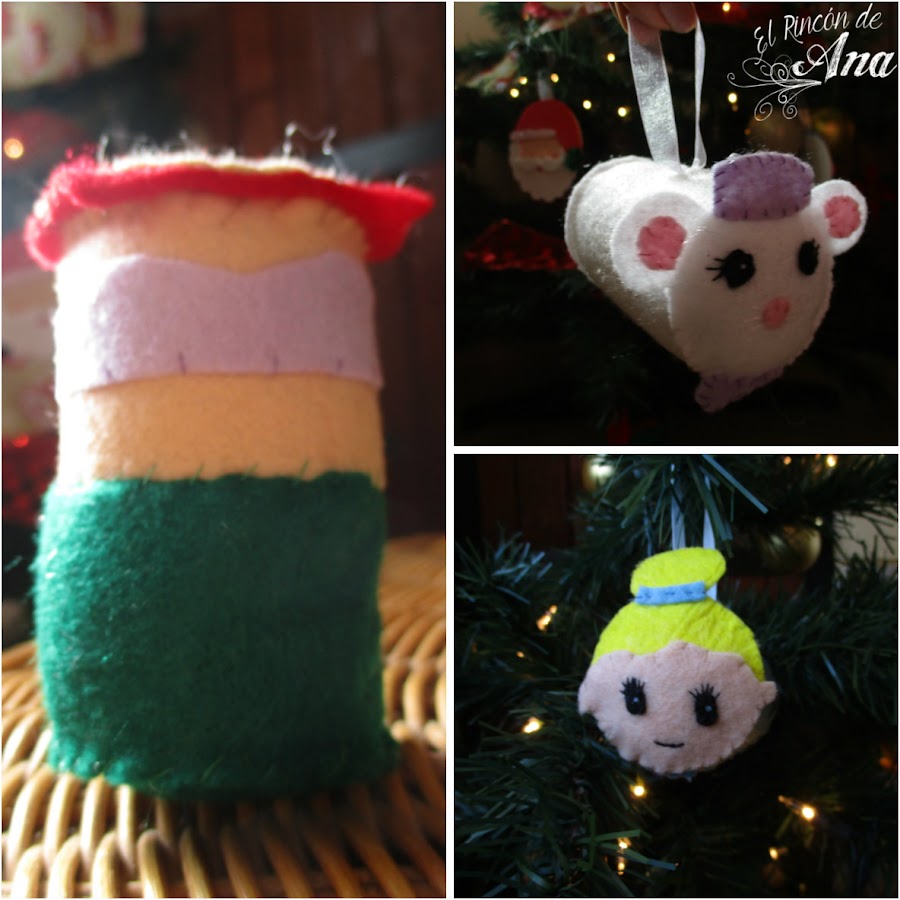 Tsum tsum de fieltro para decorar en navidad