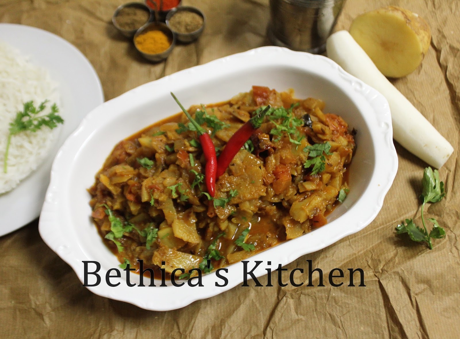 Bethica's Kitchen Flavours Thechwani (Radish Potato Curry Garhwali