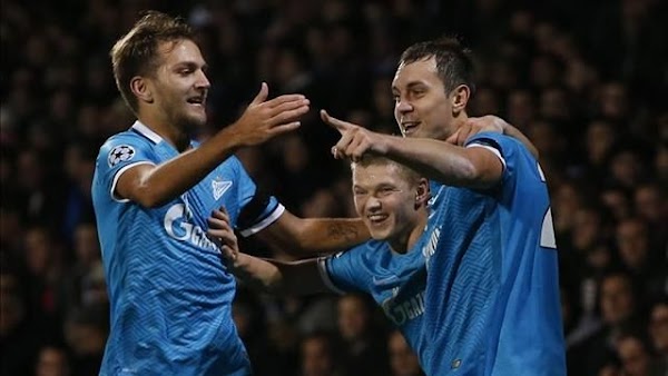 El Zenit gana con efectividad al Olympique de Lyon (0-2)