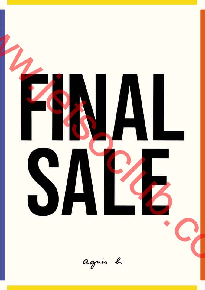 agnès b.：Final Sale ( Jetso Club 著數俱樂部 )