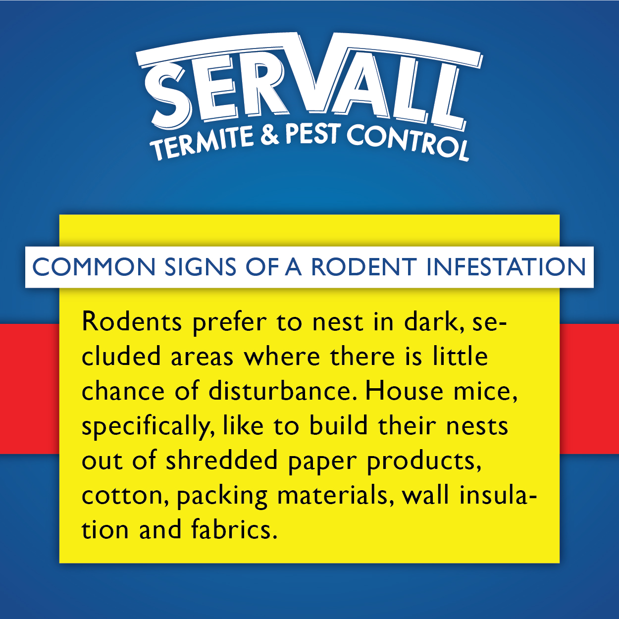 Servall Pest Control Common Signs of Rodents