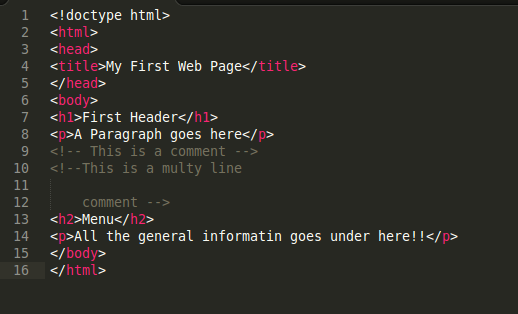 Commenting in HTML5