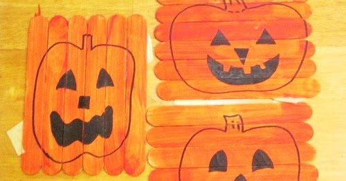 Halloween Jack-O-Lantern Stick Puzzle Craft | Preschool Crafts for Kids