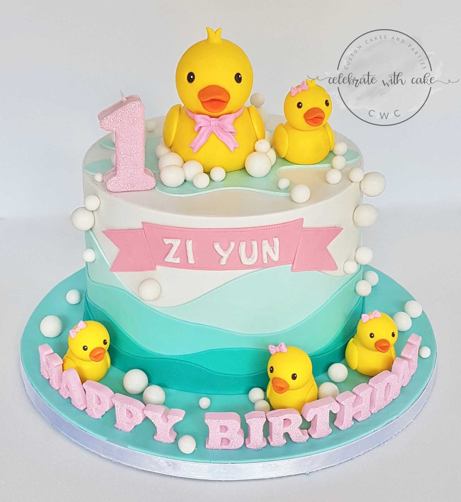 Celebrate With Cake Rubber Duckies At Bath Cake