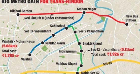 Delhi To Ghaziabad Metro Map Ghaziabad Metro Plan | Present & Future - Working & Under Construction Route  Map | Metro Rail In Uttar Pradesh - Uptunews.in