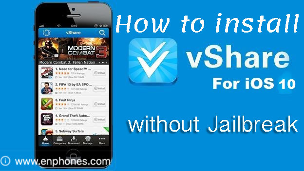 How to install vshare on iphone ipad iOS 10 without Jailbreak