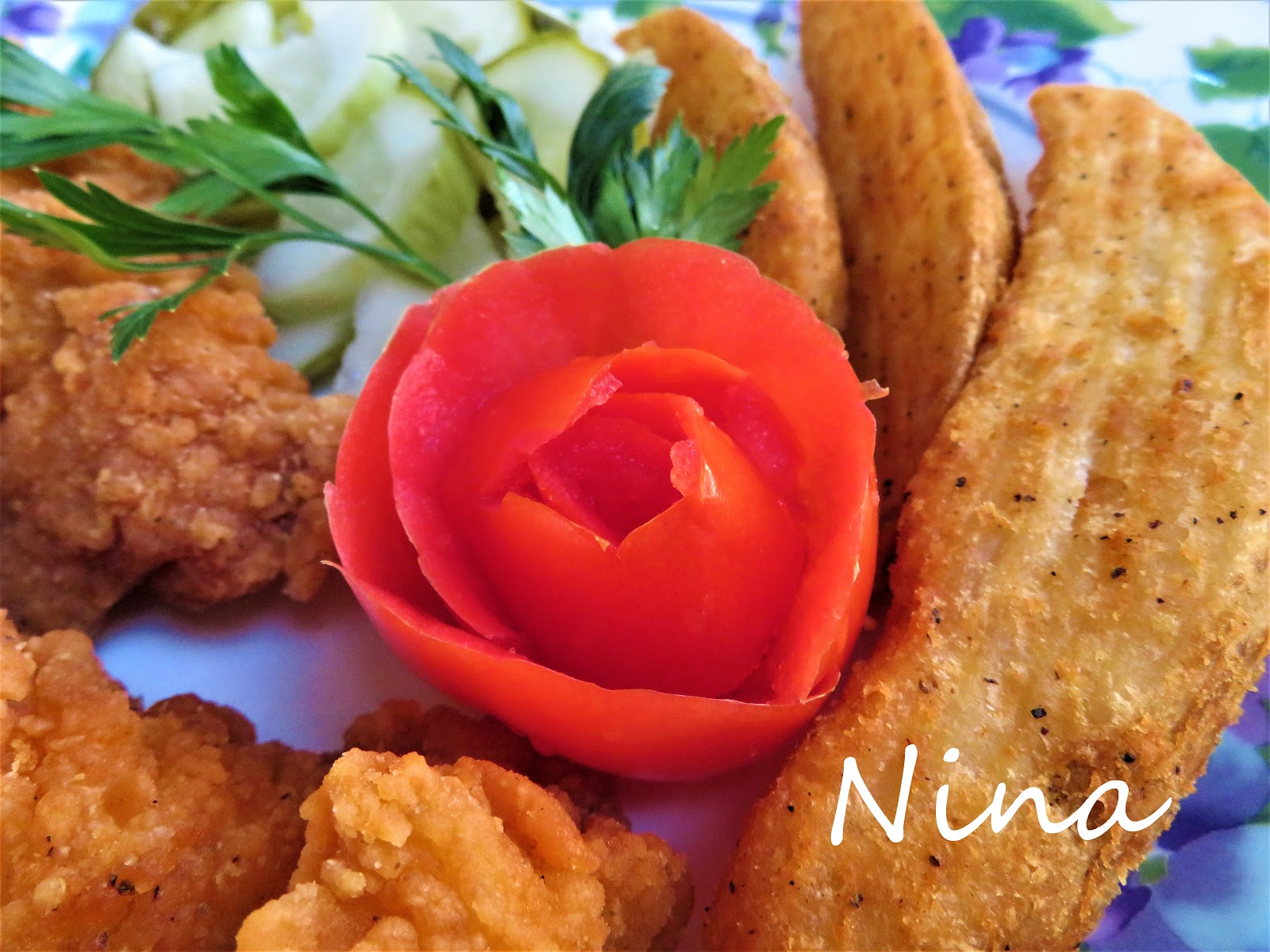 NINA'S RECIPES..... CHICKEN TENDERS AND POTATO WEDGES