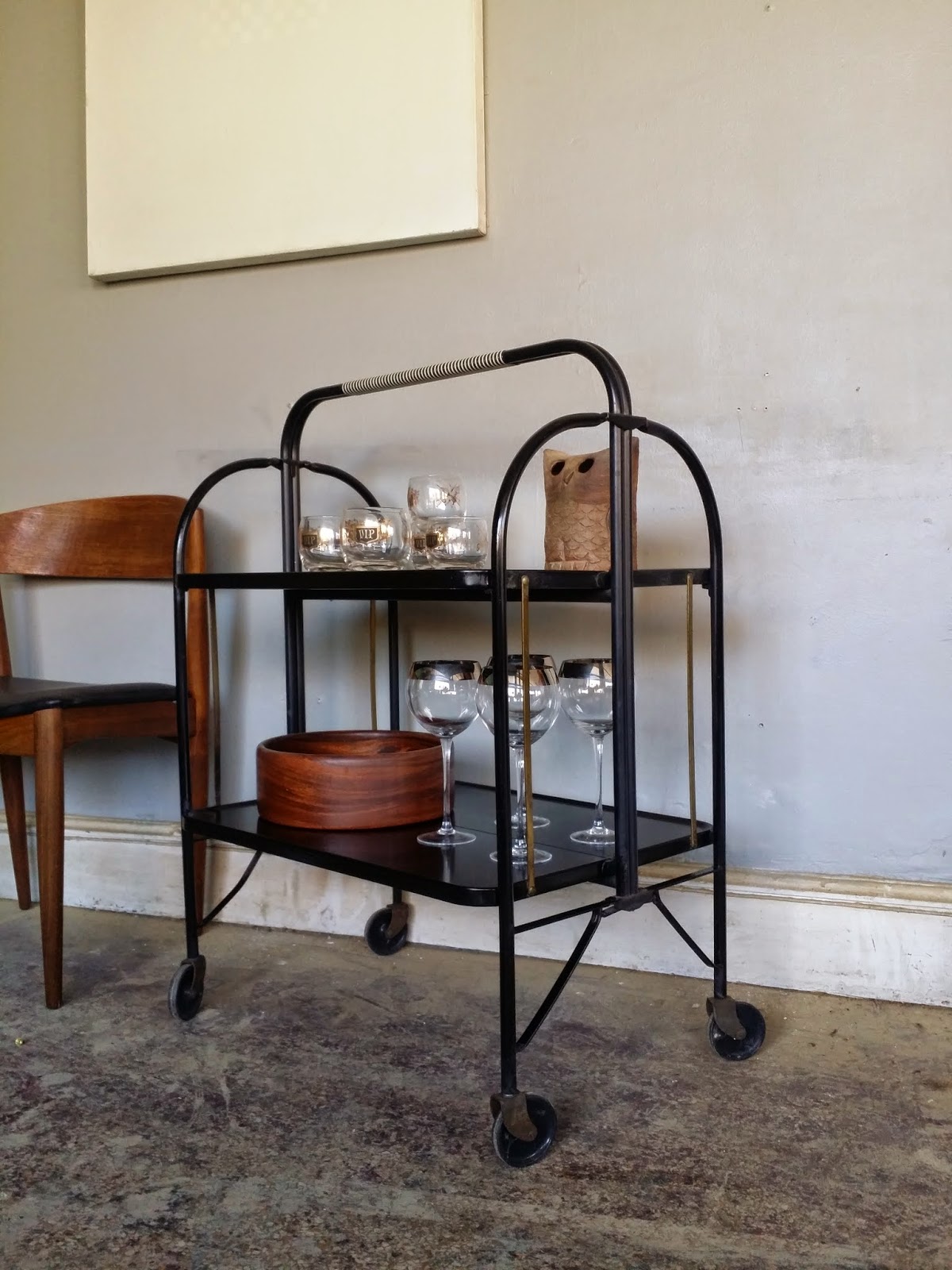 Vintage Ground Mid Century / Retro Bar Cart