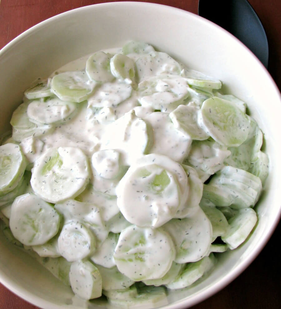 CREAMY CUCUMBER SALAD RECIPE 100 Delicious