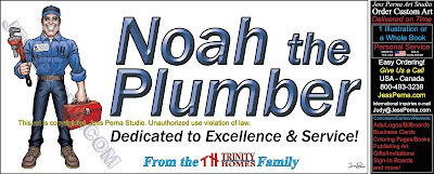 Plumber Truck Wrap and Business Card Ad 