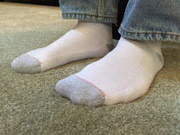 Simple white socks from wal-mart 