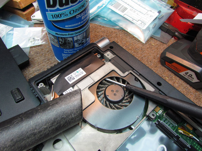Cleaning Dell Laptop Fan for Improved Performance Crawls Backward (When Alarmed)