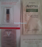In consegna campioni omaggio Vichy, Shiseido e Aveeno Logo In consegna campioni omaggio Vichy, Shiseido e Aveeno