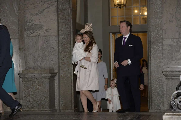 King Carl XVI Gustaf, Queen Silvia and Crown Princess Victoria, Prince Daniel, Princess Estelle and Princess Madeleine and Chris O'Neill, Princess Leonore and Prince Carl Philip and his fiancee Sofia Hellqvist attends a service in the Royal Chapel 