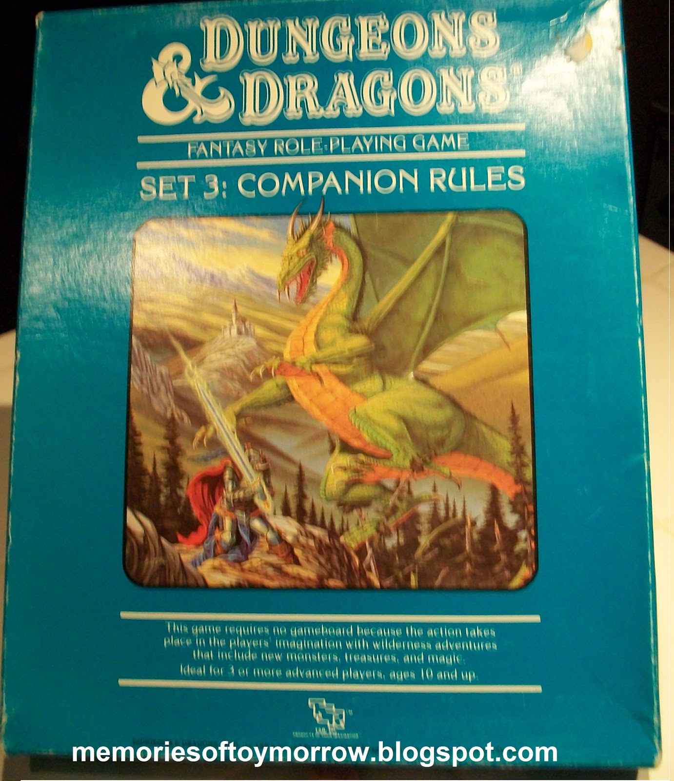 Memories of Toymorrow Dungeons and Dragons Companion Rules Set 3 from TSR
