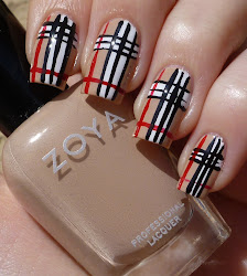 burberry nails nail plaid designs paleberry brand awesome