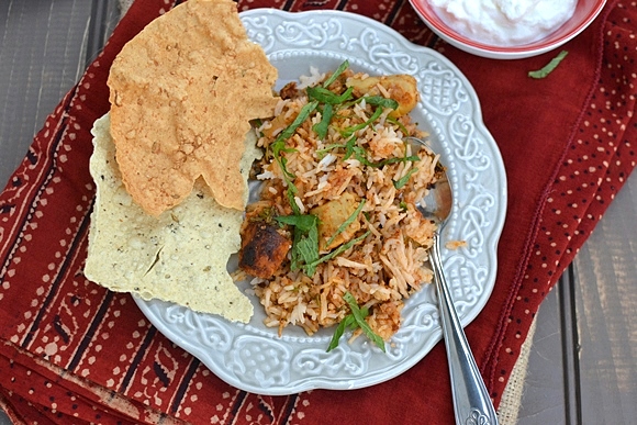 Rajasthani Gatte ki Biryani