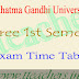 MGU university degree first semester exam date time table 2016