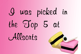 Top 5 at Allsorts Challenge - Sparkle (for my White Birthday Card)