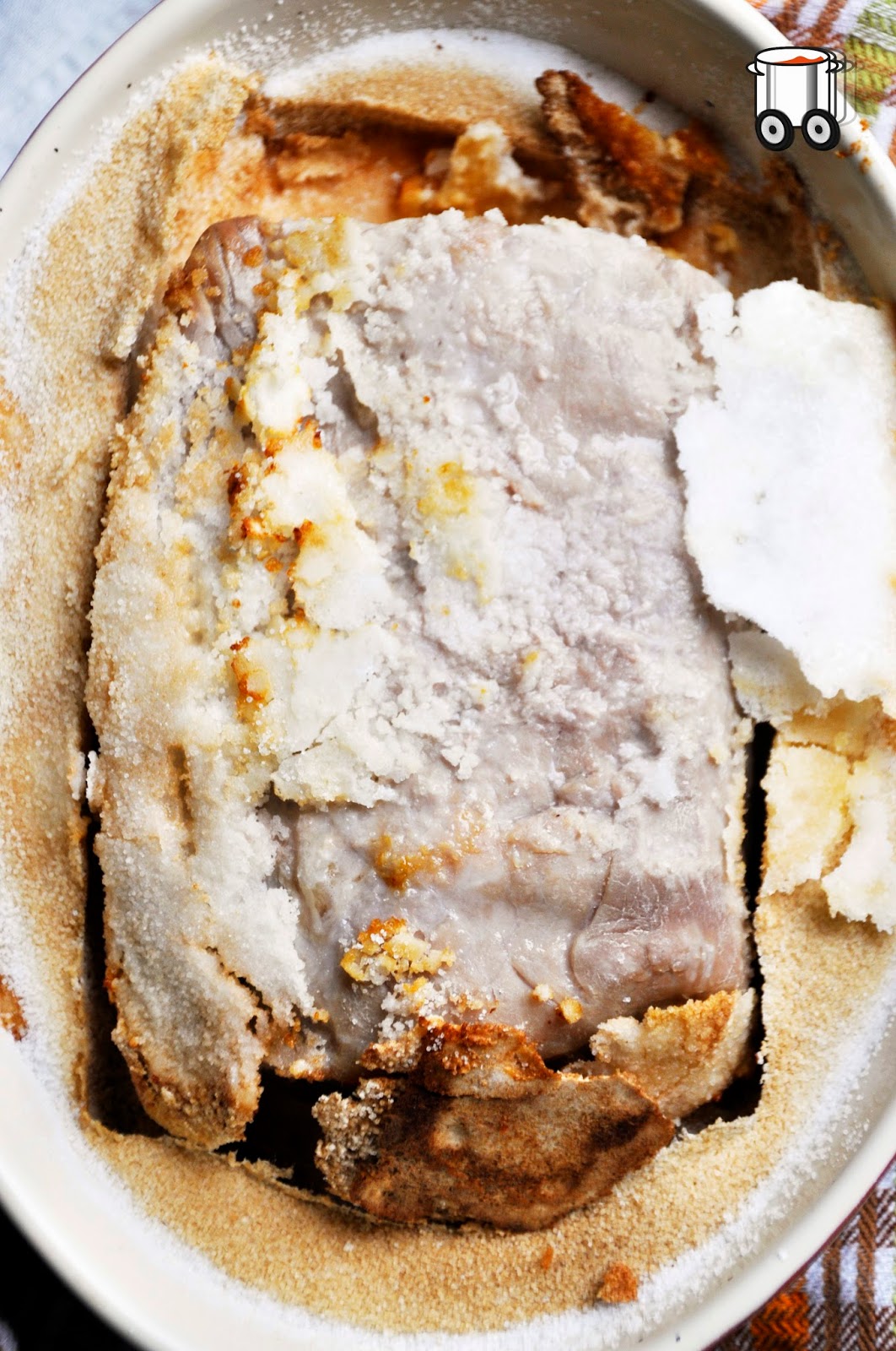 Quick Cheap Tasty Pork loin roasted in salt