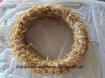 Eclectic Red Barn: Straw wreath