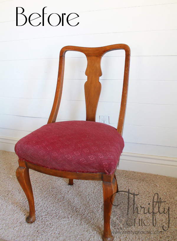 Thrifty And Chic Diy Projects, How To Reupholster A Chair Seat Pad