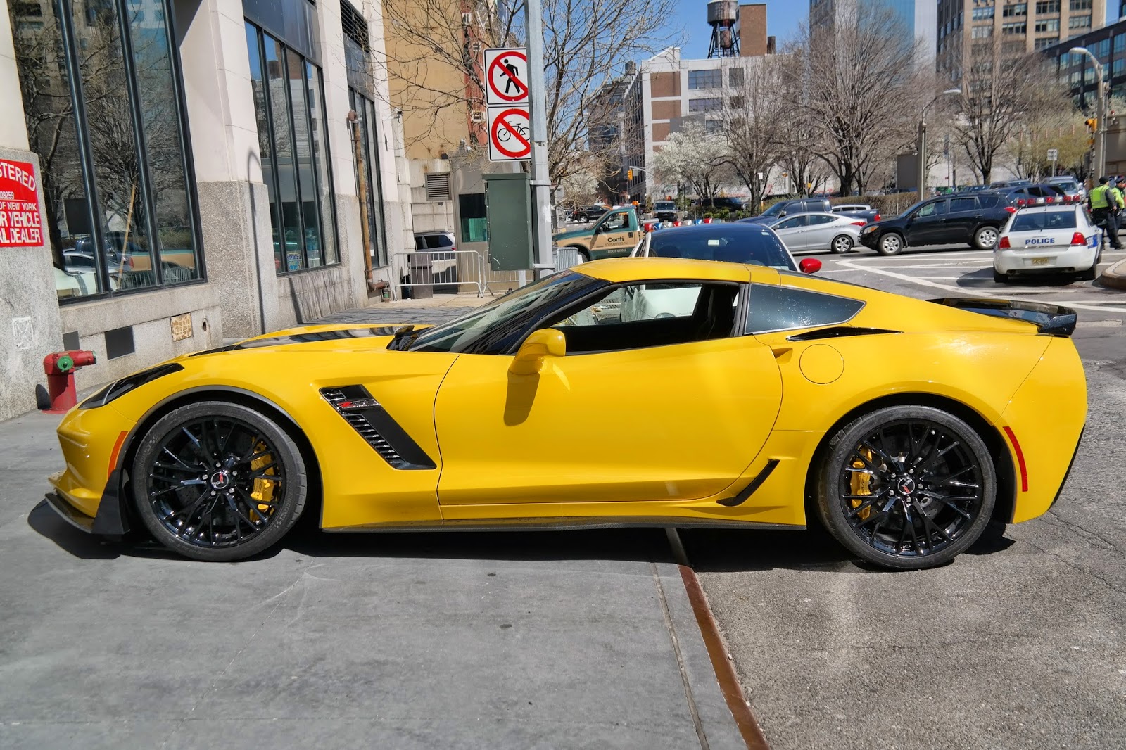 Yellow 2014 Corvette C7 Z06 Side Profile