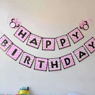 Bunting Banner Happy Birthday Motif Minnie Mouse