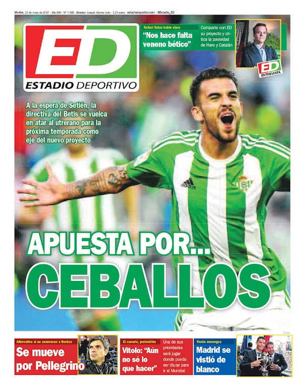 Betis, Estadio Deportivo: "Apuesta... por Ceballos"