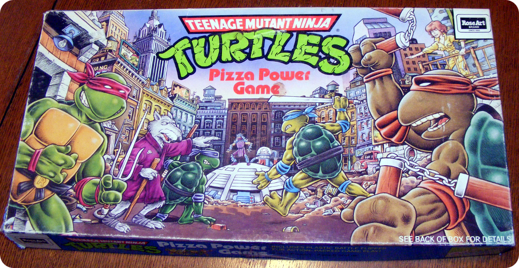 Teenage Mutant Ninja Turtles Pizza Power Board Game Box Art.