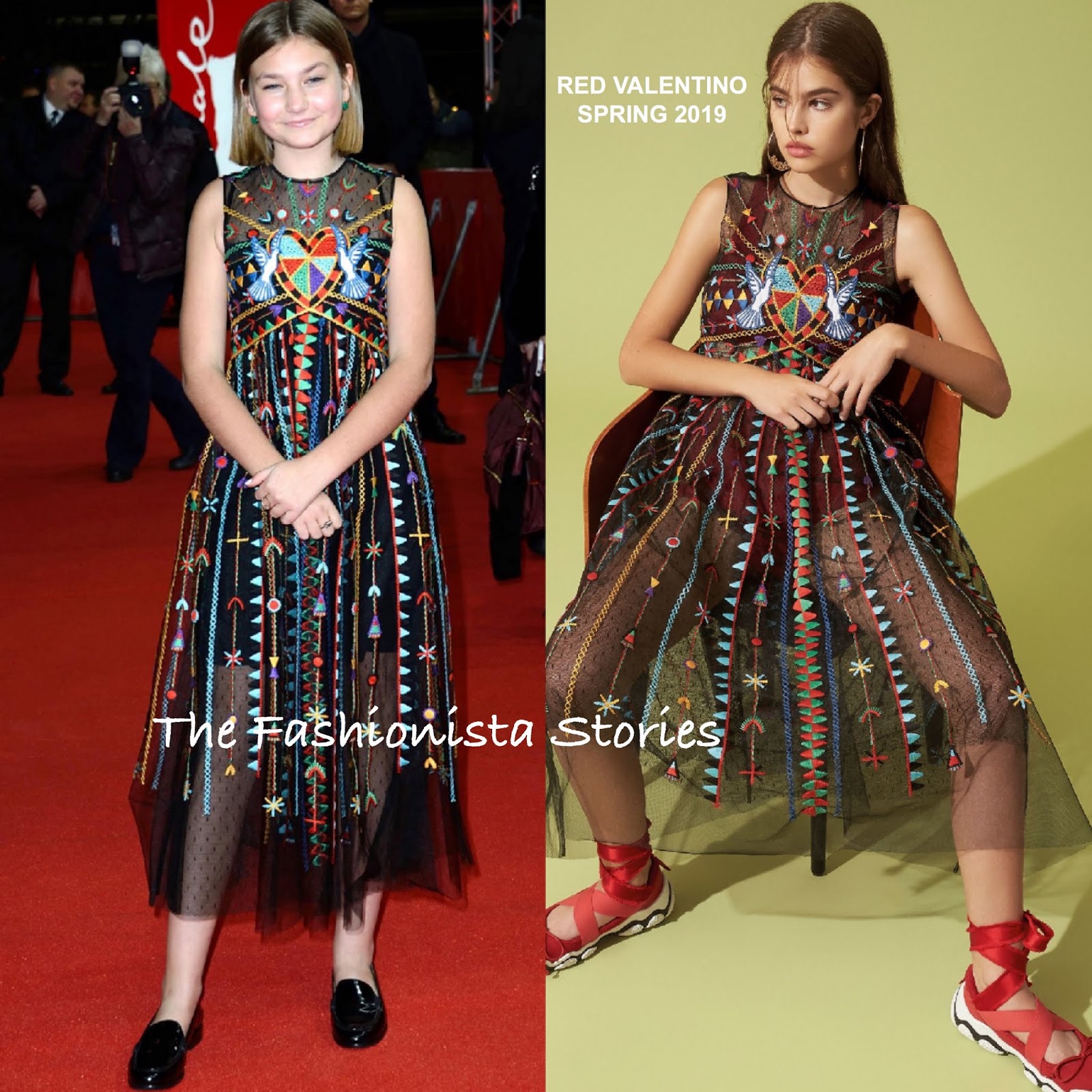 Anna Pniowsky in Bora Aksu & Red Valentino at the 'Light of My Life