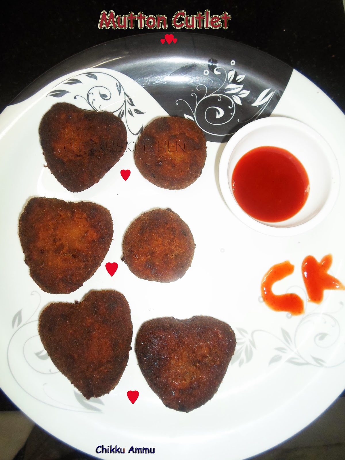 Chikkus Kitchen Mutton Cutlet / Kari Cutlet / Valentine's Special