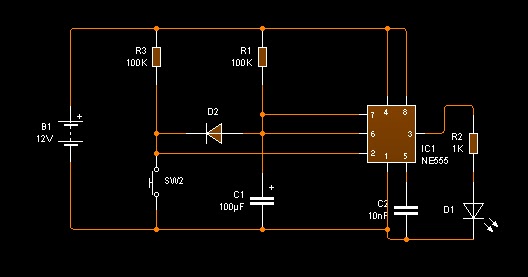 Electrónica fácil para todos : Timer 555 Monoestable redisparable