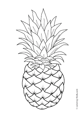 Pineapple coloring page 1