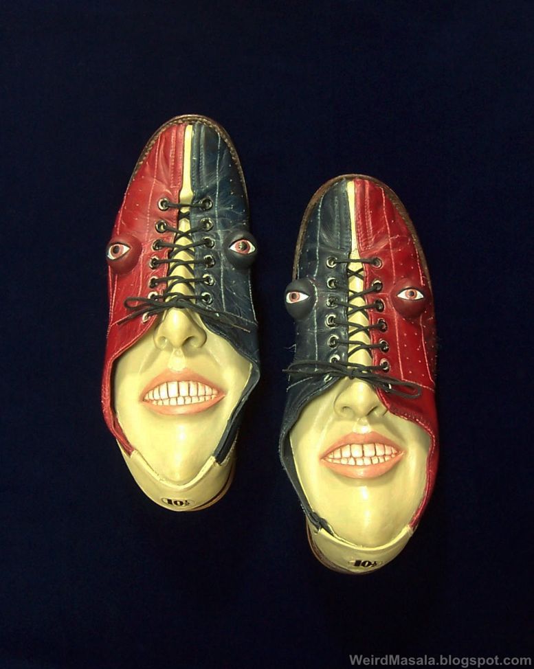 shoes with faces