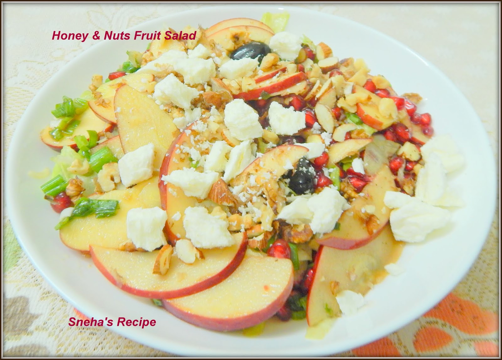 Honey & Nuts Fruit SaladImprov Sneha's Recipe