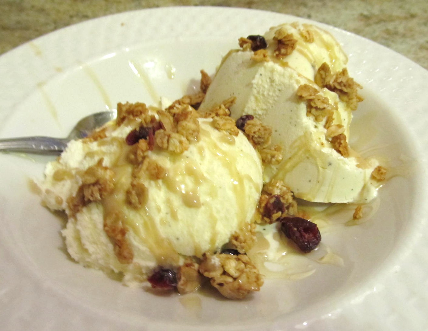 Mediterranean Inspired Food Middle Eastern Granola ice cream sundae