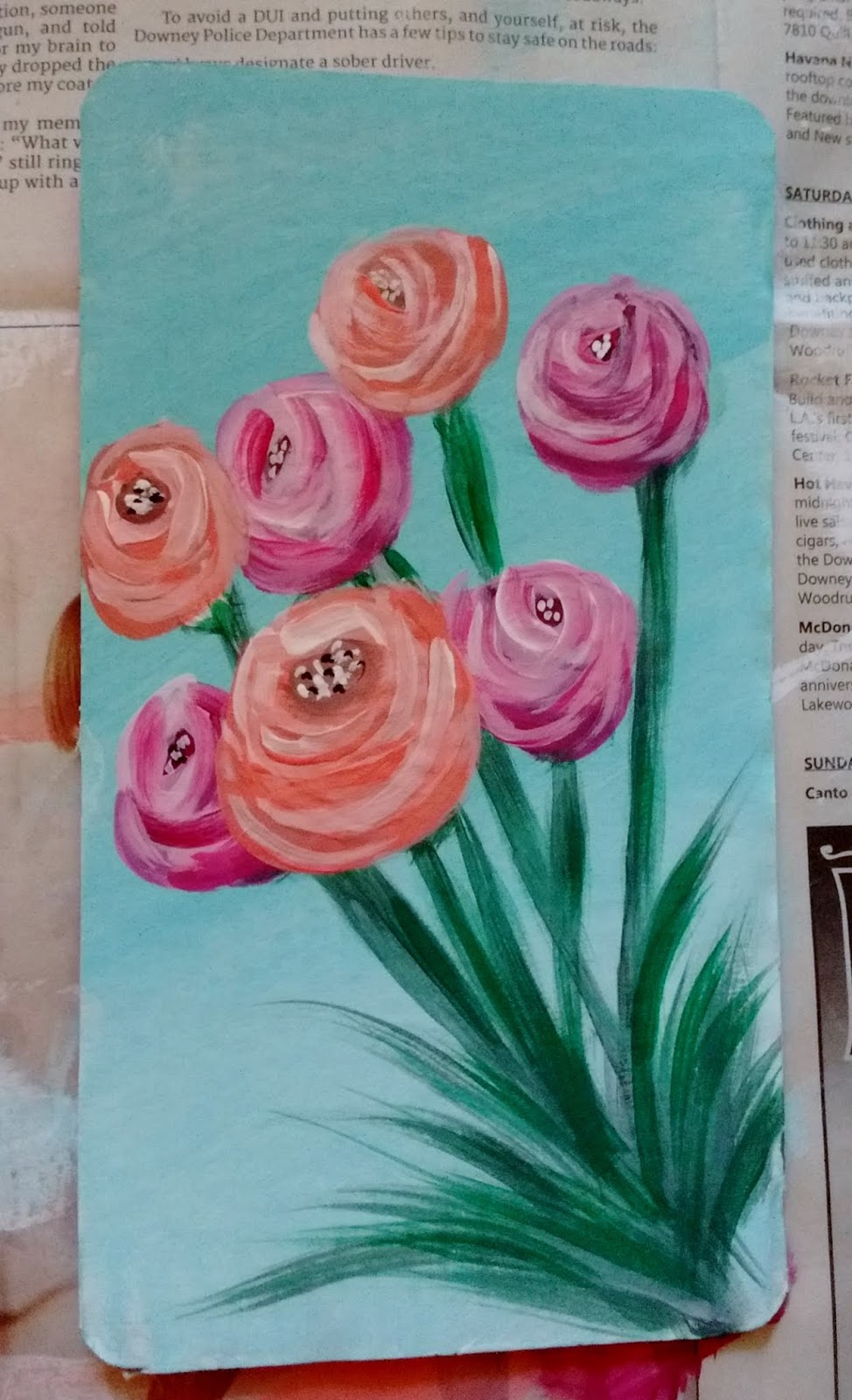 Painting on Cardboard