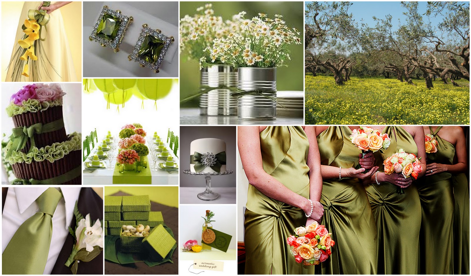 Country Weddings Italy Olives Galore! Olive Green Wedding Inspirations