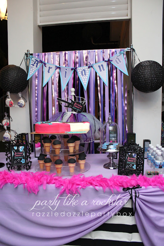 Razzle Dazzle Party Box Theme Birthday Party KPop/Rockstar