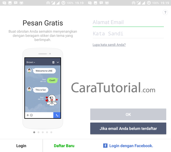 LOGIN Aplikasi LINE Account for Android