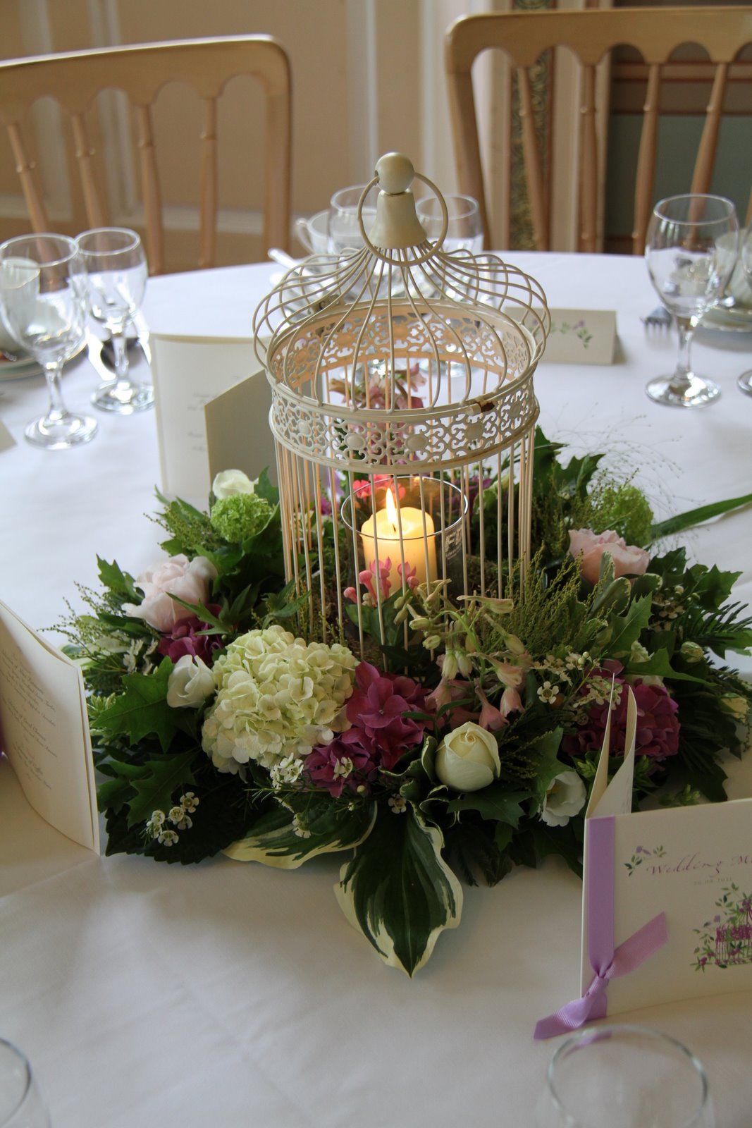 Flower Design Table Centrepieces Vintage Bird Cage Table Centrepiece