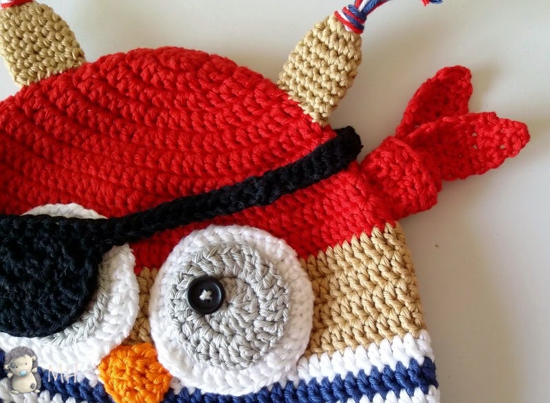 gorrito pirata a crochet