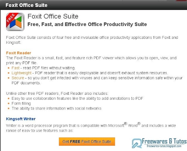 Foxit Office Suite : une suite bureautique de plus