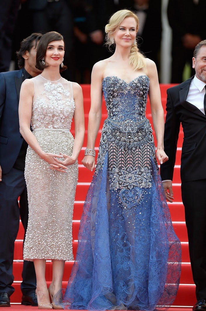 Nicole Kidman in a strapless Armani Prive gown at the 'Grace of Monaco