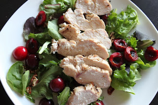 Chicken Goat Cheese and Cherry Salad with Toasted Pecans Recipe