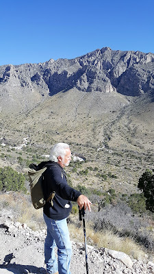 Hiking along the Guadalupe Peak trail.