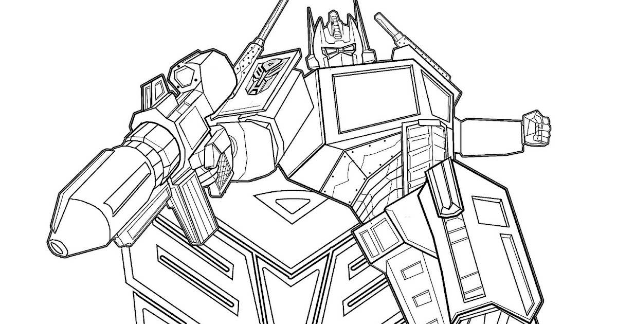 Transformers 4 Optimus Prime Coloring Pages : Optimus Prime Coloring