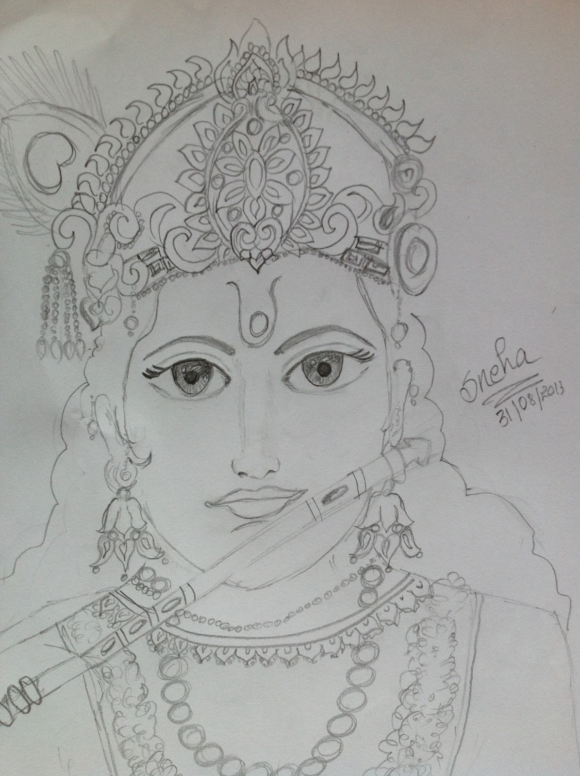 Pencil Sketches Krishna sketch